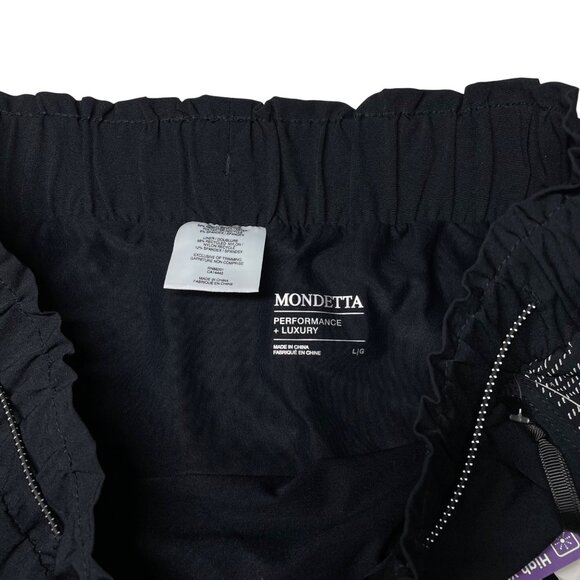 Mondetta Women's Black Shorts L - NWT RunningShine Bright Recycled Fabric Moistu - Picture 5 of 10